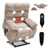 Oversized Power Lift Recliner Chair with Heat & Massage, Dual Motor, Infinite Positions, Heavy Duty Chenille Electric Recliner for Elderly - 4 of 4