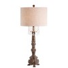 JONATHAN Y 33.5" Resin/Acrylic Carlisle Table Lamp (Includes LED Light Bulb) Brown: Modern Drum Shade, UL Listed - 2 of 4
