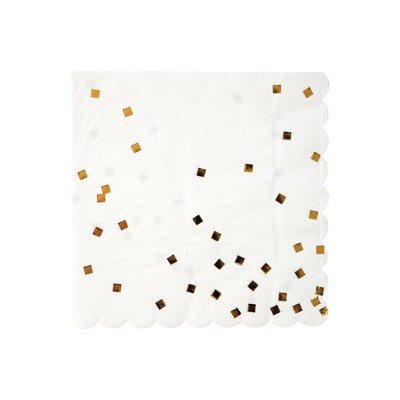 Meri Meri Gold Square Confetti Large Napkins