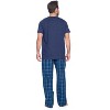 Ashford & Brooks Men's Woven Short Sleeve Jersey Top & Pajama Pants Set - 3 of 4