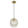 Livex Lighting Geometric Shade 1 - Light Pendant in  Antique Brass - 4 of 4