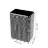 Unique Bargains Auto Car Trash Can Durable Seat Back Trash Bin White 1 Pc 4.3" Length 2.8" Width 5.5" Height Plastic Rhinestone - 3 of 4