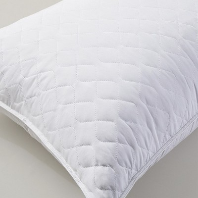 King Size White Quilted Goose Feather Down Pillows