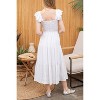 August Sky Women's Eyelet Ruched Tiered Midi Dress - 2 of 4