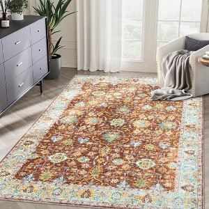 Acekool Washable Area Rug: Non-Slip Carpet for Living Room, Bedroom – Foldable, Stain & Fade Resistant - 1 of 4