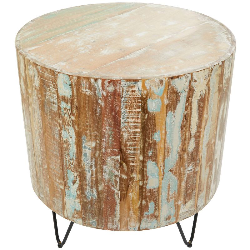 Rustic Mango Wood Accent Table Brown - Olivia &#38; May, 1 of 6
