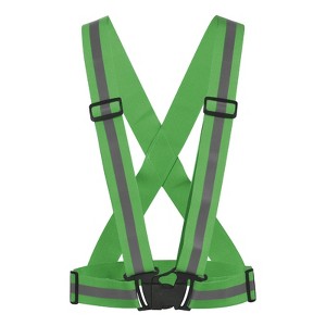 Unique Bargains Reflective Vest Adjustable 360 Degree High Visibility Safety Vest for Cycling Running Walking - 1 of 4