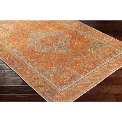 Kontea Burnt Orange Wool Chenille Runner Rug 2'7" x 7'10"