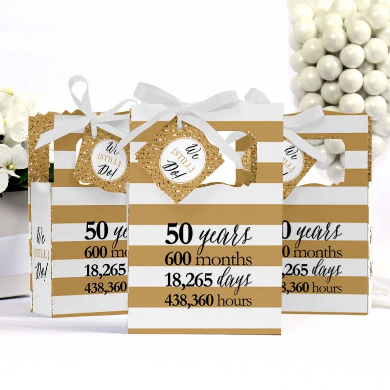 Big Dot of Happiness We Still Do - 50th Wedding Anniversary Party Favor Boxes - Set of 12, 3 of 7