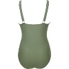 Clearlove Women's One Piece Swimsuit Bathing Suit V Neck Ruched Mesh Back Hook - 3 of 4