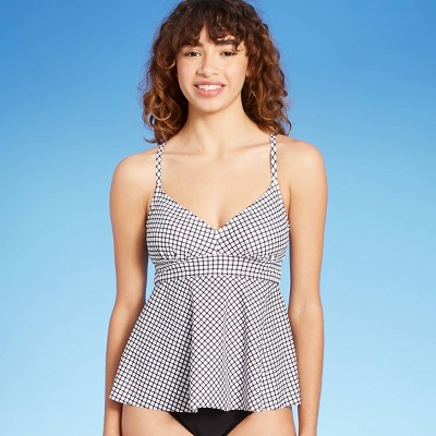 gingham swimsuit top