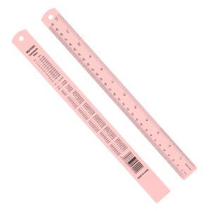Unique Bargains Aluminum Alloy Rulers with Centimeters Millimeters Inches and Conversion Table 2 Pcs - 1 of 4