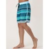 INSPIRE CHIC Men's Summer Beach Casual Color Block Striped Drawstring Board Shorts - 2 of 4
