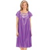 Collections Etc Double Sleeve Lace Trim Tricot Silky Nightgown - 3 of 4