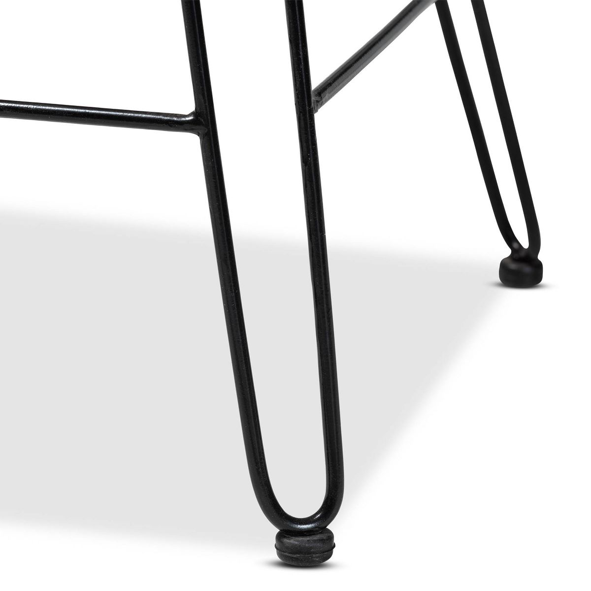Garan Rattan and Metal Counter Height Barstool Natural/Black - bali & pari: Bohemian Style, 24.5" Seat Height - thumbnail 7