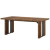 Resenkos Rectangular Dining Table, 71" Farmhouse Breakfast Table for 6 to 8 People,Brown - 3 of 4