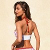Women's Vibrant Floral Lace-Up Bikini Top - Cupshe - 3 of 4
