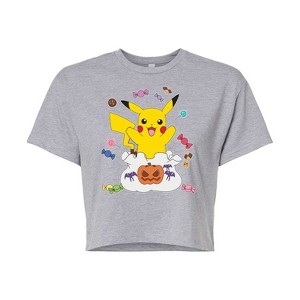Women's - Pokémon - Gotta Eat Em All Cropped Graphic T-Shirt - 1 of 4