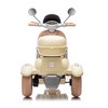 12V 2 Motors Kids Ride On Motorcycle, 2 Seater Electric Scooter Toy w/Music, Bluetooth, USB, Flip Seat, Storage Hooks & Oversized Trunk (Ages 3-6) - 3 of 4
