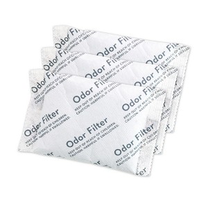 QUALIAZERO 3PK Natural Activated Coconut Charcoal Odor Absober Filter for Trash Can, Fridge, Shoes, etc.. - 3PK - 1 of 4