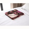 HomeRoots 50" X 70" Brown And Beige Floral Cotton Quilted Kantha Throw Blanket with Embroidery - 2 of 4