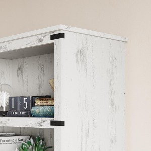 Farmhouse Book Shelf with Storage Open Display Bookshelves - 1 of 4