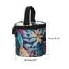 Unique Bargains Portable Crochet Knitting Sewing Craft Yarn Storage Bag Blue Leaves 5.12" x 5.51" - 2 of 4
