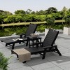 WestinTrends 3 Pieces Set Poly Adirondack Outdoor Chaise Lounges with Side Table - 2 of 4