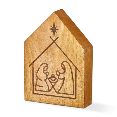 tag Nativity Wood Burn Decor
