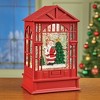 Collections Etc LED Lighted Santa Claus Glitter Snow Globe Decoration - 2 of 2