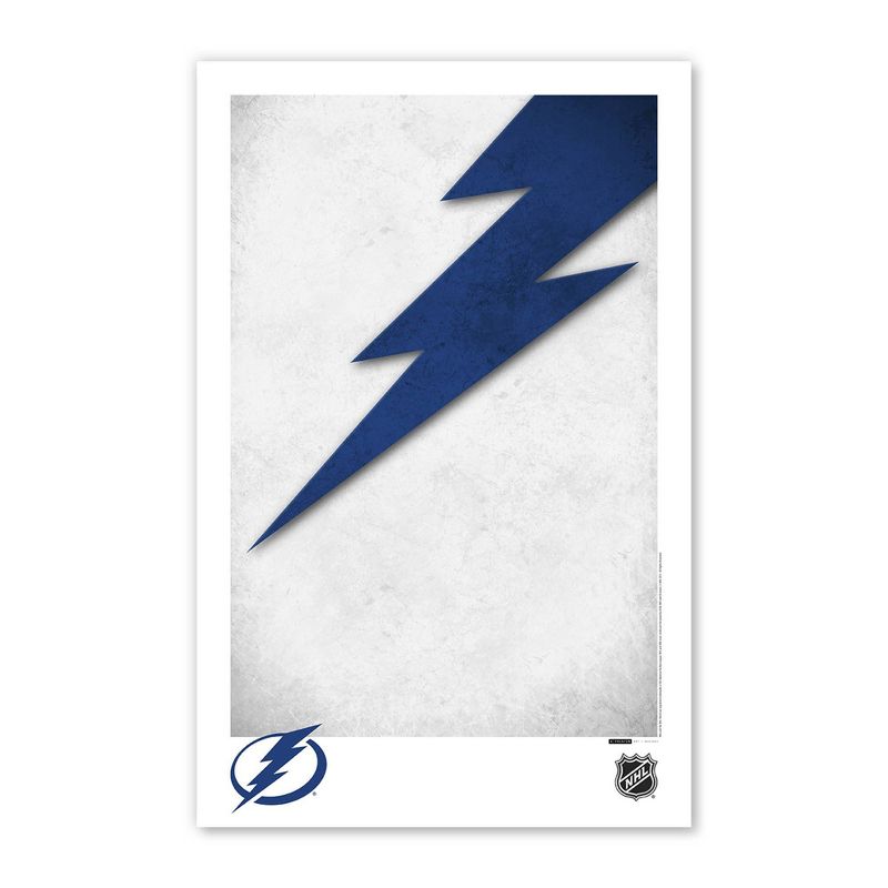 NHL Tampa Bay Lightning Logo Art Poster Print, 1 of 5