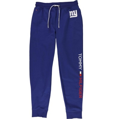 Tommy Hilfiger Mens New York Giants Athletic Jogger Pants, Blue, Medium