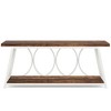 Resenkos Entryway Table, Console Sofa Table,2-Tier Console Table, 70.9" Industrial Sofa Table Behind Couch with Shelves,White & Brown - 3 of 4