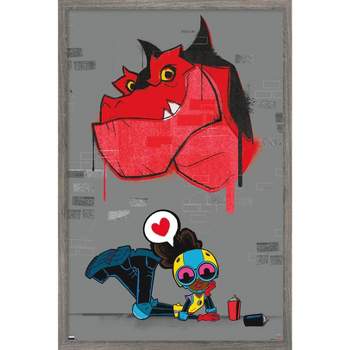 Trends International Marvel's Moon Girl & Devil Dinosaur - Wall Art Framed Wall Poster Prints