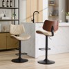 Sapphtopaz Modern Bar Stools PU Leather Adjustable Counter Chair with 360°Swivel, Upholstered High Chair Bar Chairs for Kitchen Island - 4 of 4