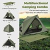 Tangkula 2 in 1 Camping Cot Combo Travel Cot Tent w/Pop-up Tent Shelter Bag & Rainfly - 3 of 4