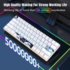 RISOKEYS 60% Mechanical Gaming Keyboard,61 Keys Blue Switches,Wired Mechanical Keyboard with LED Backlit,Compact Ergonomic Keyboard (White) - 4 of 4
