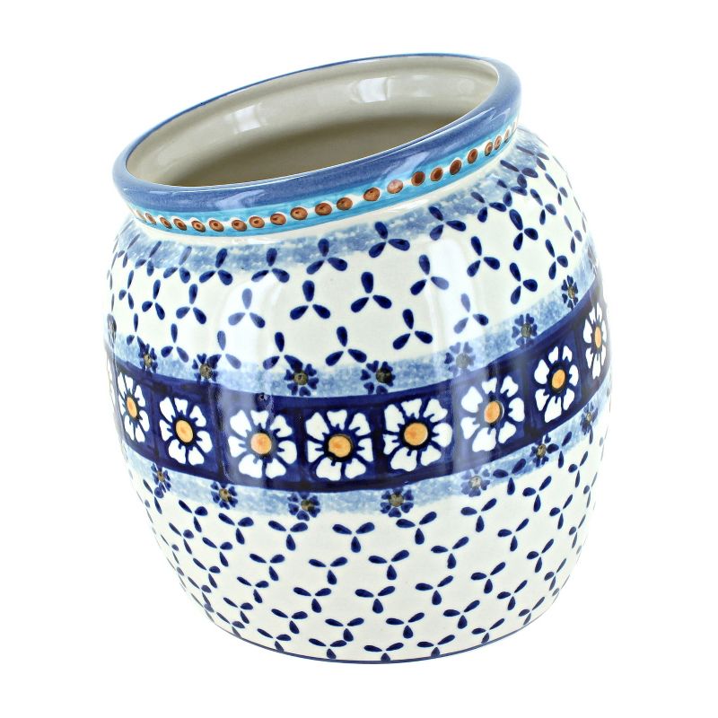 Blue Rose Polish Pottery 606 Wiza Utensil Jar, 2 of 3