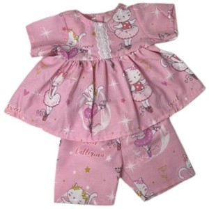 Doll Clothes Superstore Handmade Ballerina Print Pajamas Fit Cabbage Patch Kid Dolls. - 1 of 4