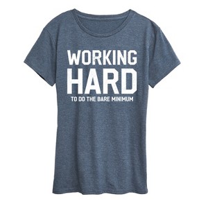 Women's - Instant Message - Working Hard Short Sleeve Graphic T-Shirt - 1 of 4