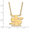 Black Bow Jewelry 14k Yellow Gold Indiana State Sycamores NCAA Necklace 18 Inch - 2 of 4