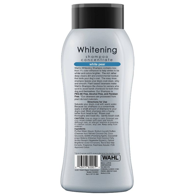 Wahl Pet Shampoo Whitening Brightening Formula White Pear - 24oz, 3 of 5
