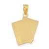 Black Bow Jewelry 14k Yellow Gold All In! King and Ace Playing Cards Pendant - 3 of 4