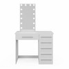 Turan Makeup Vanity White - Boahaus: Desk with 6 Drawers, Unlit Mirror, Modern Design, 59.63"H - 4 of 4