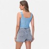 Anna-Kaci Women's Sequin Square Neck Tank Top with Sleeveless Design and Cropped Fit - 3 of 4