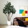 Sapphtopaz Artificial Silk Tree with Pot, Faux Plants Artificial Trees Indoor with Natural Wood Trunk for Indoor Outdoor Home Office Decoration - 3 of 4