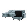 106" Chenille Modular Sectional Sofa with Chaise Lounge and Ottoman, U-Shaped Sleeper Cloud Couch for Living Room or Apartment–The Pop Home - 4 of 4