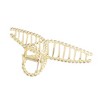 Unique Bargains Women's Metal Spiral Line Style Claw for Fashion Accessories for Beauty Hair Clips Gold Tone 4.5"x1.65"x1.97" 1 Pc - 3 of 4