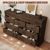 Fluted 7-Drawer Dresser, 54" Wide Wooden Chest - Multi-Room Storage Organizer for Living Room, Hallway & Entryway - 4 of 4
