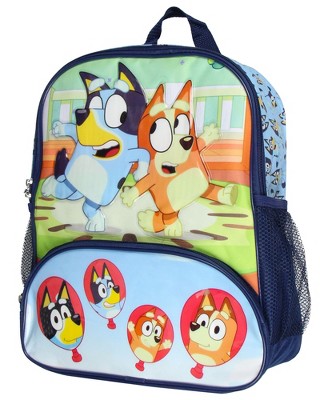 Bluey 14 Kids School Backpack Bag For Toys W/ Raised Character Designs  Multicoloured : Target